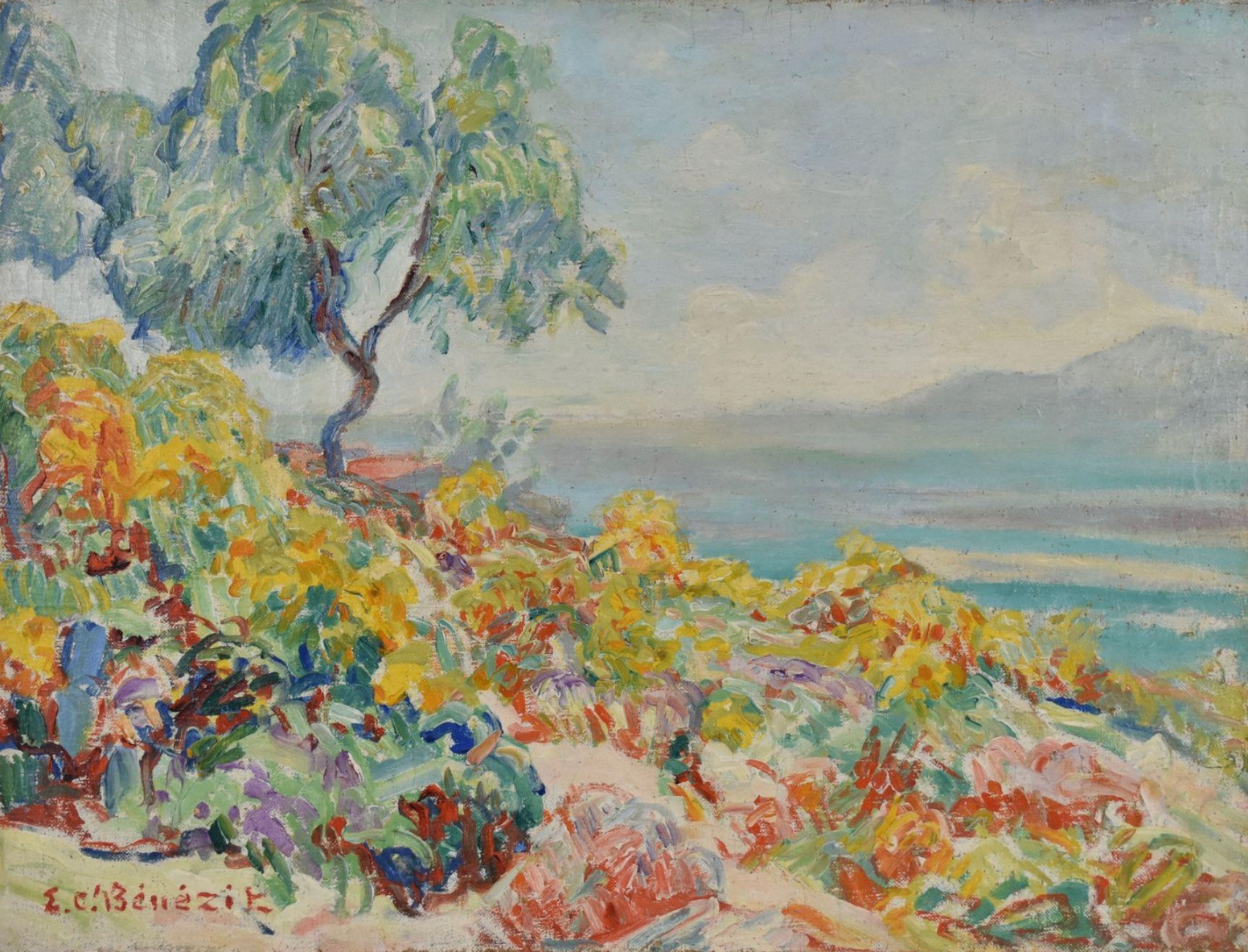 Paysage méditerranéen par Emmanuel Charles Bénézit